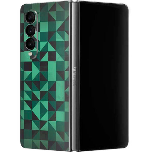 Black & Green Galaxy Z Fold4 5G Skin